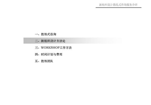 新組織設(shè)計教練式咨詢服務(wù) 會議與展覽服務(wù)領(lǐng)域的專業(yè)化支持